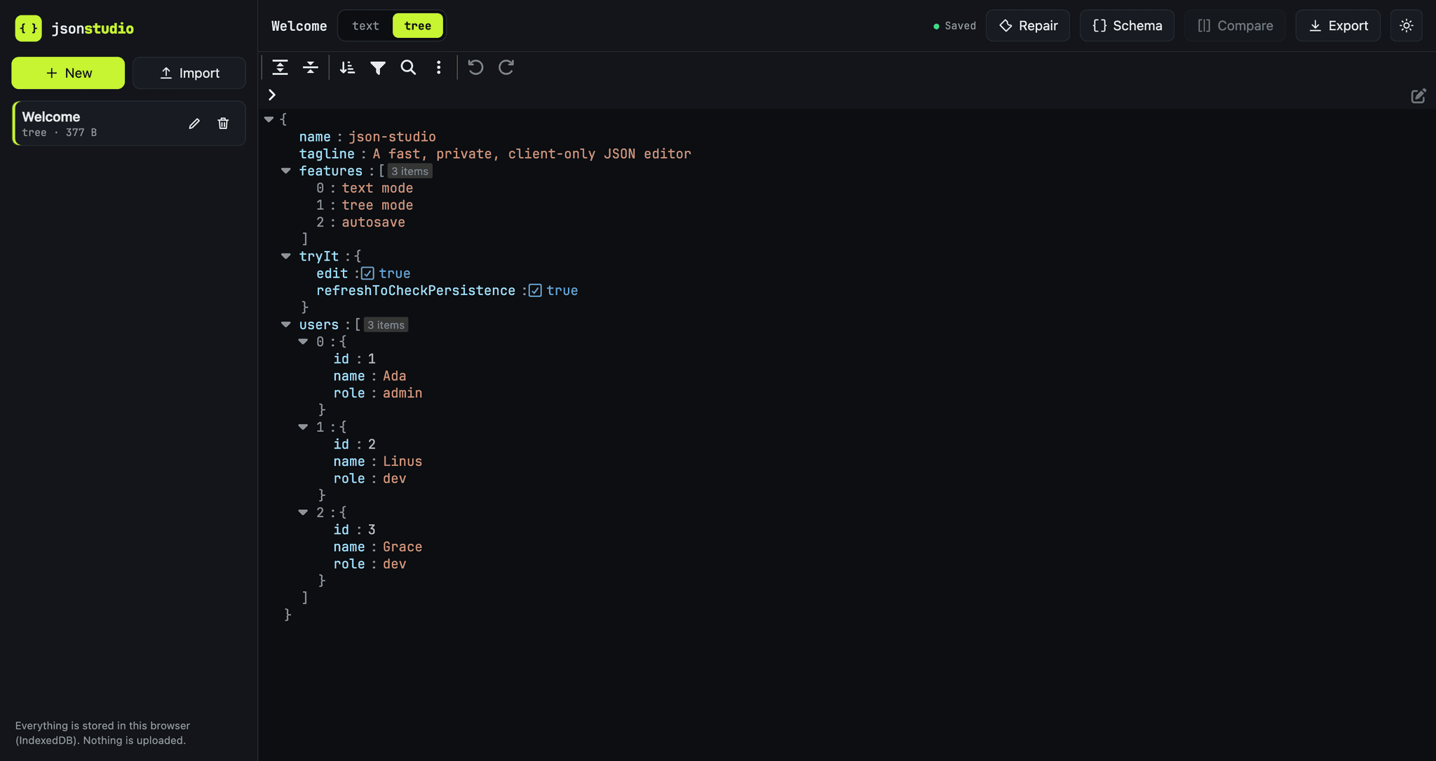 JSON Studio